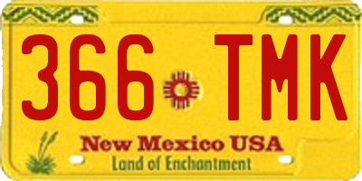 NM license plate 366TMK