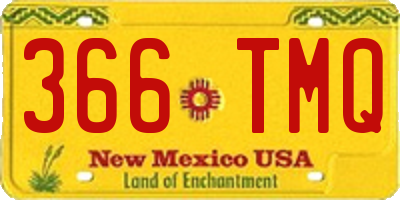 NM license plate 366TMQ