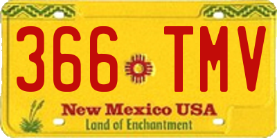 NM license plate 366TMV