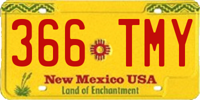 NM license plate 366TMY