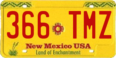 NM license plate 366TMZ