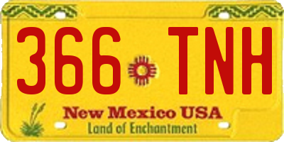 NM license plate 366TNH