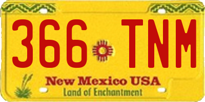 NM license plate 366TNM