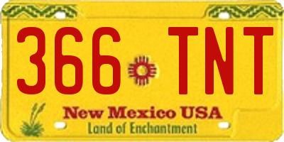 NM license plate 366TNT