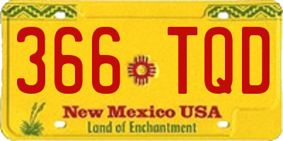 NM license plate 366TQD