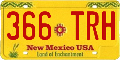 NM license plate 366TRH