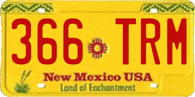 NM license plate 366TRM