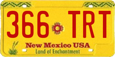 NM license plate 366TRT