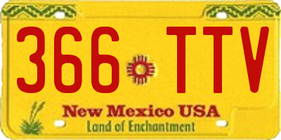 NM license plate 366TTV