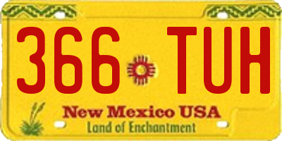 NM license plate 366TUH