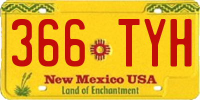 NM license plate 366TYH