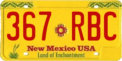 NM license plate 367RBC