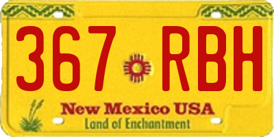 NM license plate 367RBH