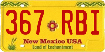 NM license plate 367RBI