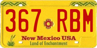 NM license plate 367RBM