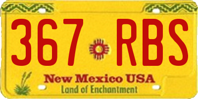 NM license plate 367RBS