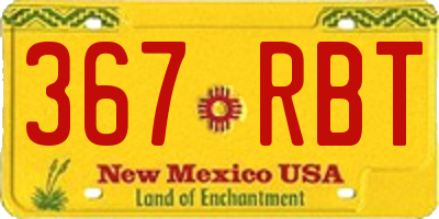 NM license plate 367RBT