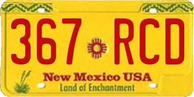 NM license plate 367RCD