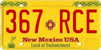NM license plate 367RCE