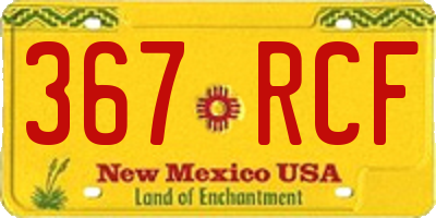 NM license plate 367RCF