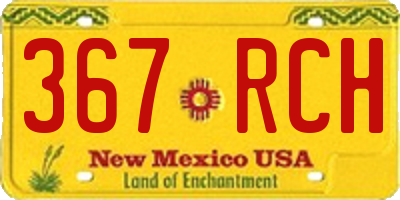 NM license plate 367RCH