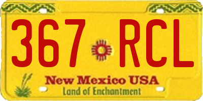 NM license plate 367RCL