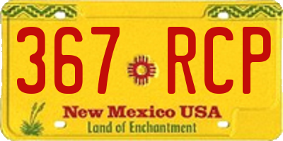 NM license plate 367RCP