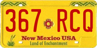 NM license plate 367RCQ