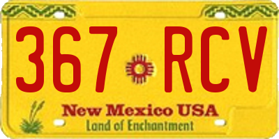 NM license plate 367RCV