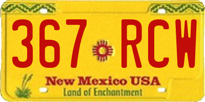 NM license plate 367RCW