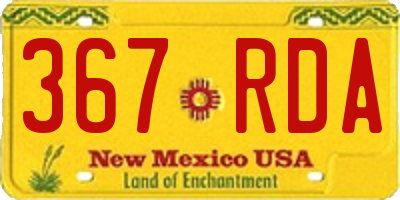 NM license plate 367RDA