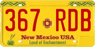 NM license plate 367RDB