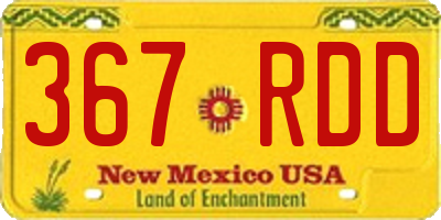 NM license plate 367RDD