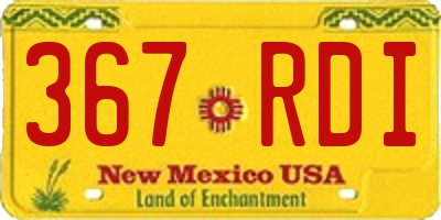 NM license plate 367RDI