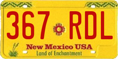 NM license plate 367RDL