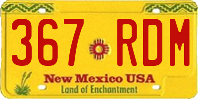 NM license plate 367RDM