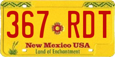 NM license plate 367RDT