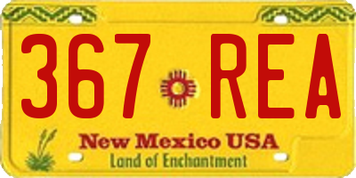 NM license plate 367REA