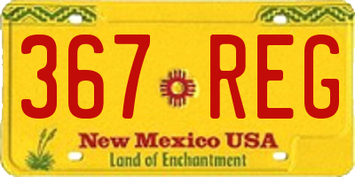 NM license plate 367REG