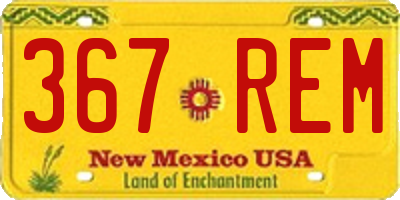 NM license plate 367REM