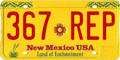 NM license plate 367REP