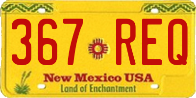 NM license plate 367REQ