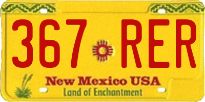 NM license plate 367RER