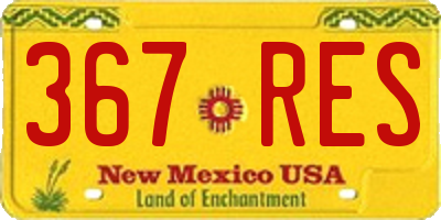 NM license plate 367RES