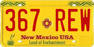 NM license plate 367REW