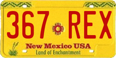 NM license plate 367REX