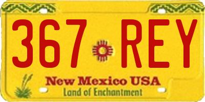 NM license plate 367REY