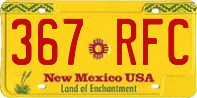 NM license plate 367RFC