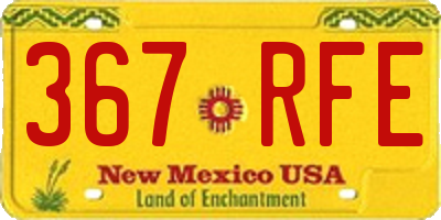 NM license plate 367RFE