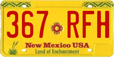 NM license plate 367RFH